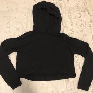 Cropped lululemon black hoodie